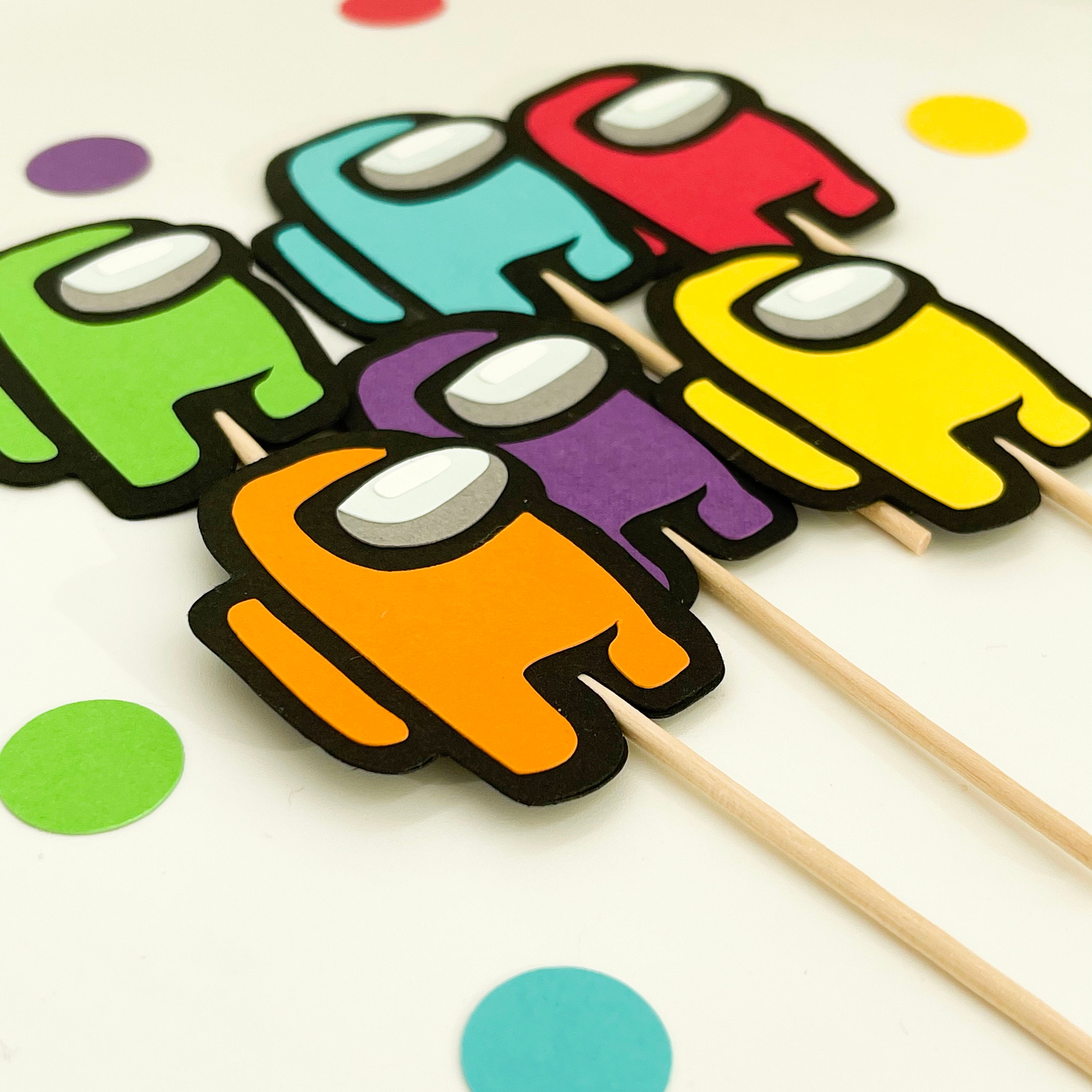 Among Us Cupcake Toppers Among Us Party Decor Among Us Etsy Canada