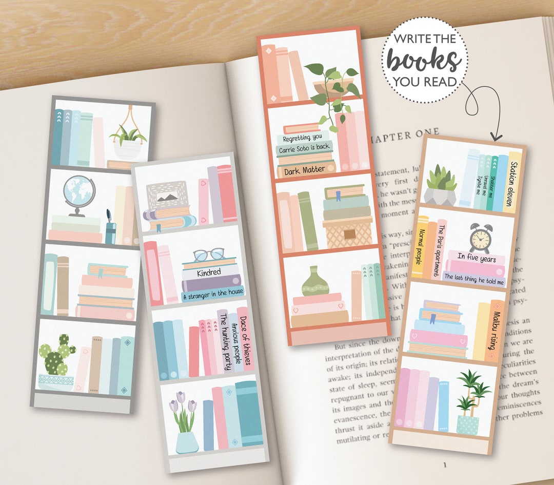 Bookmark Tracker DIGITAL | Bookshelf Tracker | Book Lover Accessories ...
