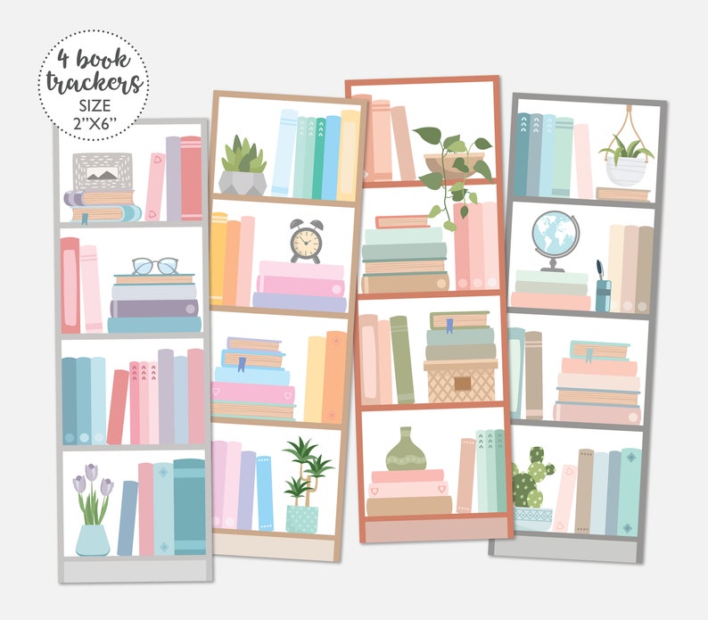 Bookmark Tracker DIGITAL | Bookshelf Tracker | Book Lover Accessories ...