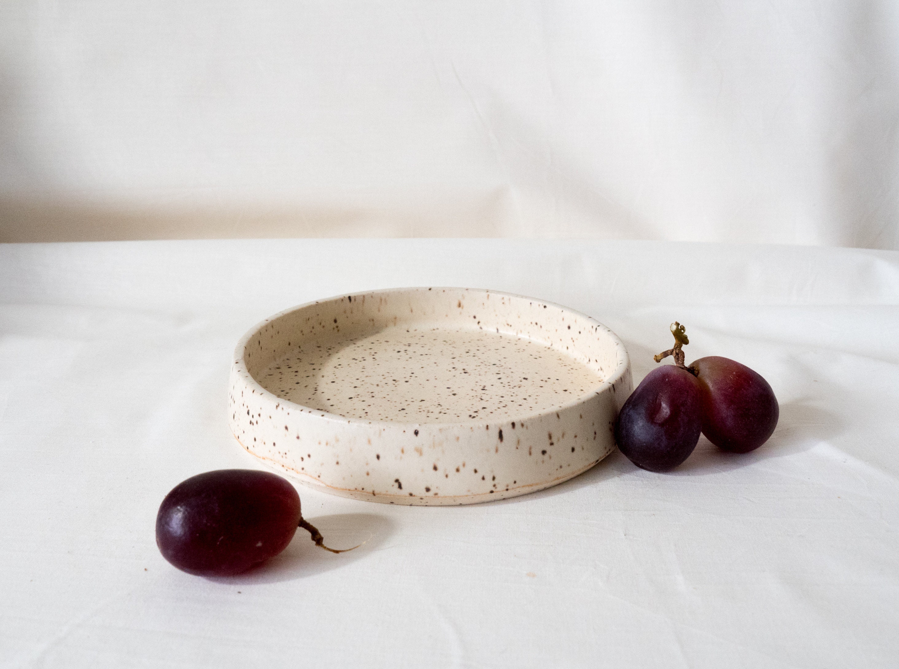 Speckled Ceramic Dish Matte Beige or Glossy White Etsy UK