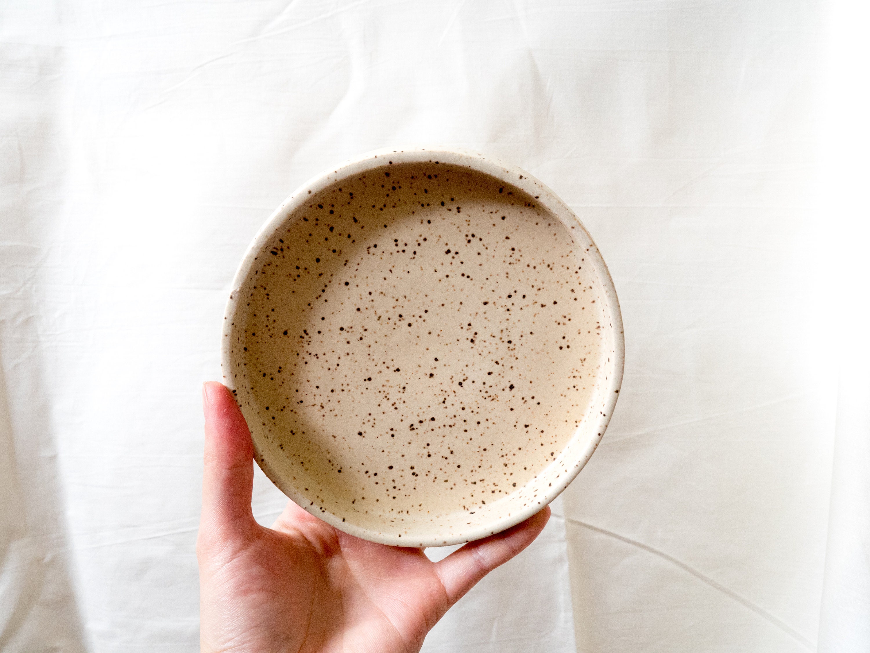 Speckled Ceramic Dish Matte Beige or Glossy White Etsy UK