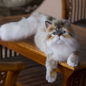 Made to order! Realistic stuffed Persian cat plush, lifelike cat replica, real stuff cat plush, realistic custom commission cat plush