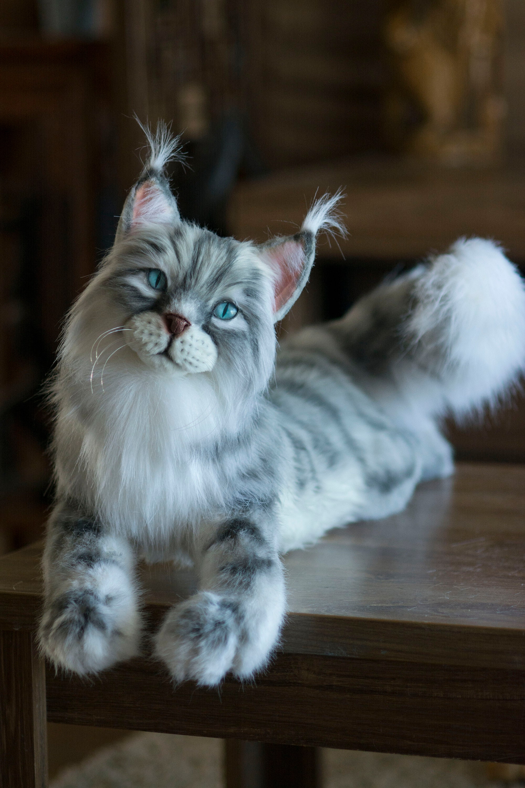 Realistic Maine Coon Custom Cat Plush From Photo, Lifelike Custom Maine ...
