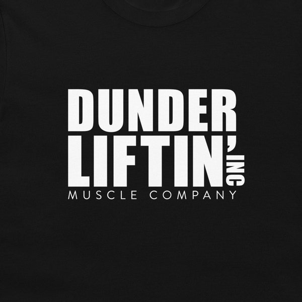 Dunder Liftin' Muscle Company - Hilarious Parody T-Shirt for Fans of The Office! - Short-Sleeve Unisex T-Shirt