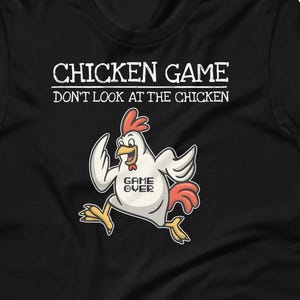 Chicken Game Over T-shirt, Humorous Cotton Tee, Great for Game Enthusiasts or Casual Wear, Fun Gift for Gamers -Unisex t-shirt