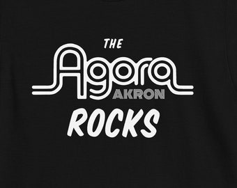 The Akron Agora Rocks black tee - Relive the 70s 80s 90s - Rock club - Short-Sleeve Unisex T-Shirt