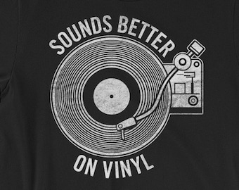 Vinyl Record Joke Saying Phonograph Vinyls Records Unisex Tri-Blend T-Shirt