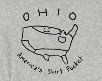 Ohio - America's Shirt Pocket shirt - Cute tee for every proud Ohioan - Also, an amazing gift for Ohio lovers - Short-Sleeve Unisex T-Shirt