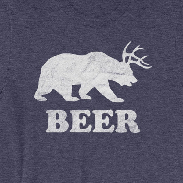 Bear + Deer = Beer - Funny beer shirt - Awesome gift for beer drinker - Short-Sleeve Unisex T-Shirt