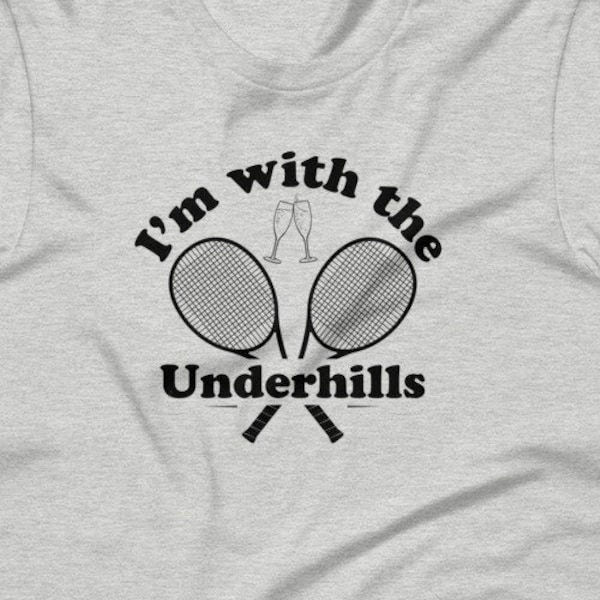 I'm with the Underhills, Funny Fletch movie inspired shirt, Chevy Chase, Tennis Club, Water buffalo, Short-Sleeve Unisex T-Shirt