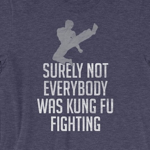 Sûrement pas tout le monde était Kung Fu Fighting T-shirt - génial, Clever & drôle cadeau chemise - détresse impression - manches courtes T-Shirt unisexe