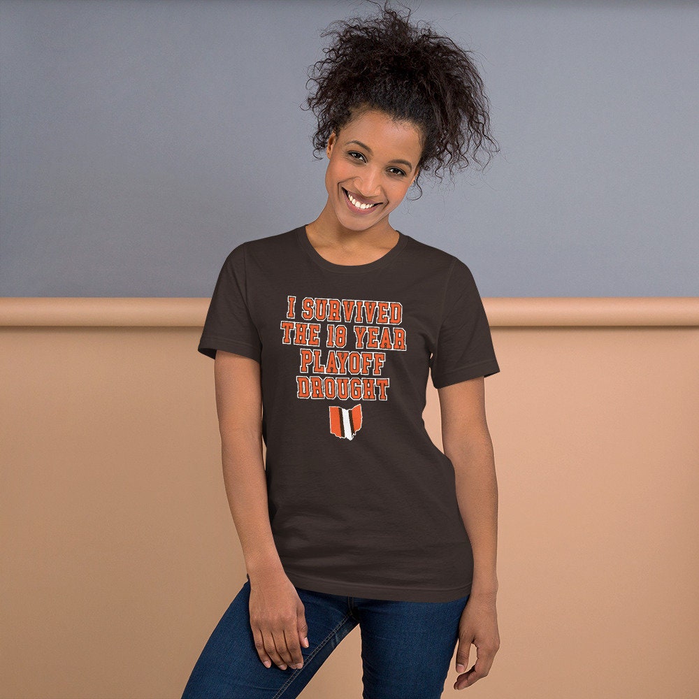 I Survived the 18 Year Playoff Drought Tee Cleveland Browns Playoffs 2020 2021 Shirt Short sleeve Unisex T shirt Etsy Canada