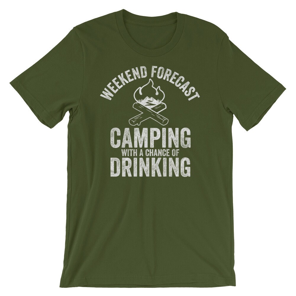 WEEKEND FORECAST CAMPING WITH DRINKING CAMP RV MENS FUNNY SWEATSHIRT 