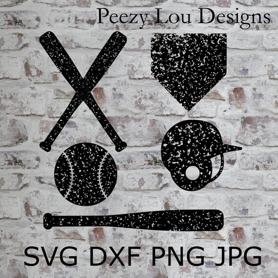 Distressed Baseball Softball Bundle Svg Dxf Baseball Etsy