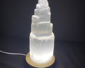 Lampe Cristal, Selinite Lampe, Naturelle