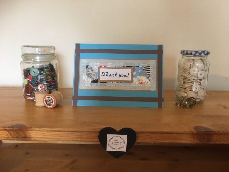 Handmade thank you card