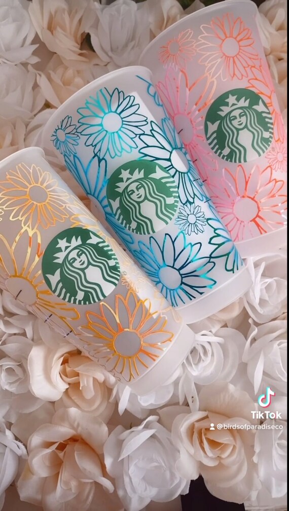 Summer cup | Daisy cup | personalized cup | custom Starbucks cup | coffee cup | starbucks cup | Flower cup | spring cup | Daisy