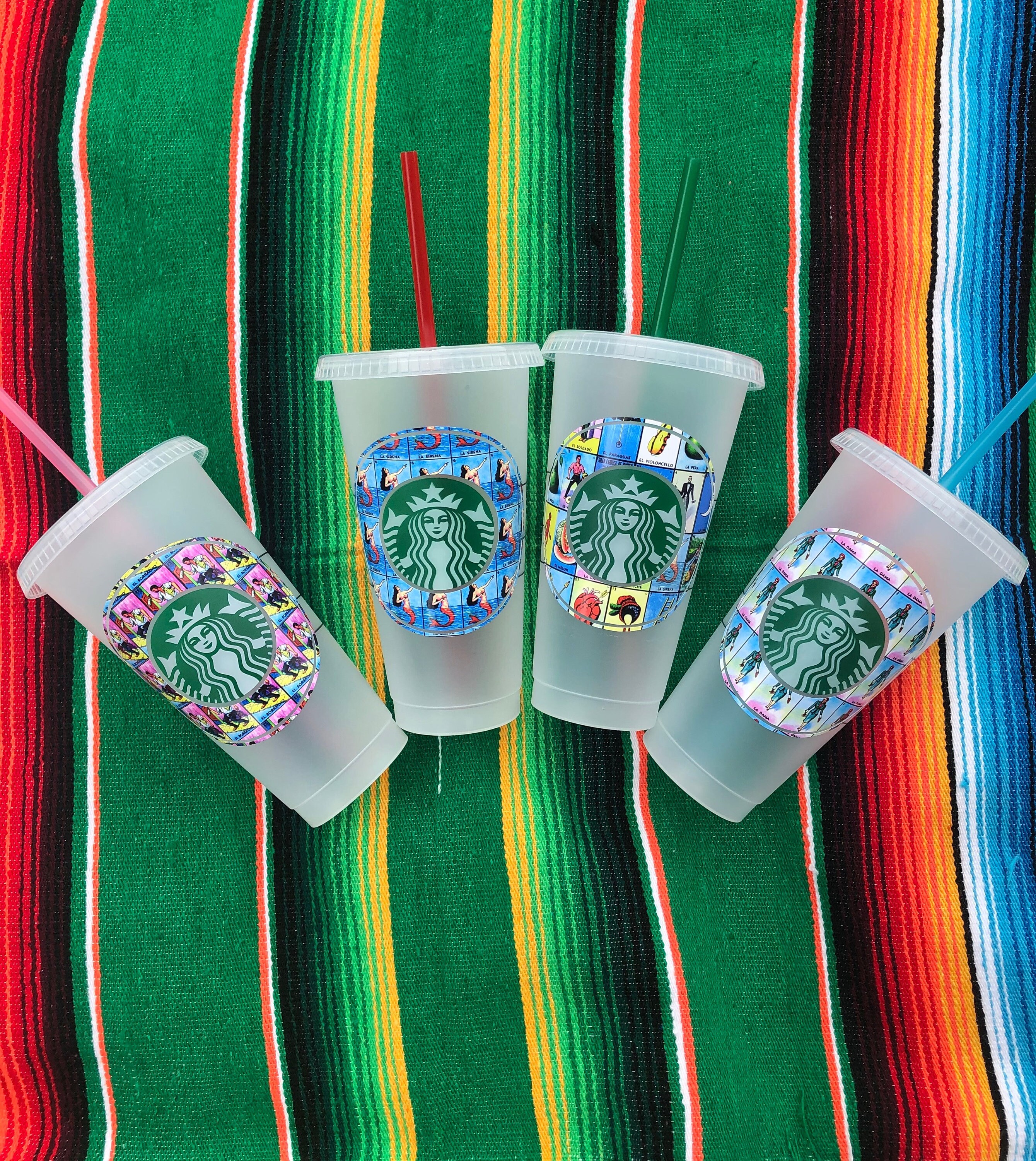 Loteria Starbucks Cup Mexican Starbucks Cup Starbucks Cup Etsy