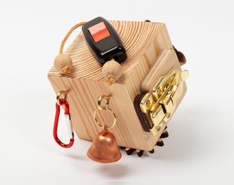 Wooden Busy Cube – Dementia Sensory Fidget Toy, Alzheimer's Activities