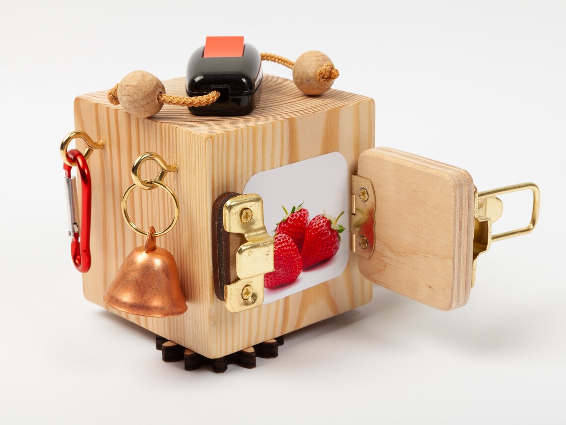 Big wooden busy cube for adults Sensory Dementia Fidget toy Etsy