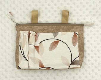 Walker Tote Bag, Rollator Powerchair Wheelchair side Bag with Zip Pockets, Armrest Pouch Organizer, Handicap for Seniors Mobility Aid Gift