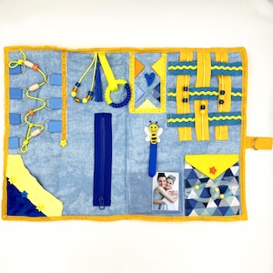 Dementia Alzheimer&#39;s Fidget Lap Blanket Gift, Sensory Book Activity Tactile Quilt Mat, Elderly Activities Fiddle Soft, Occupational Therapy
