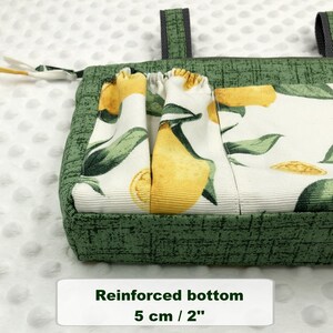 The bag bottom is 5 cm (2 inches) wide. A special insert is sewn into the base for durability. Thanks to this, the bag keeps its shape and looks very attractive.