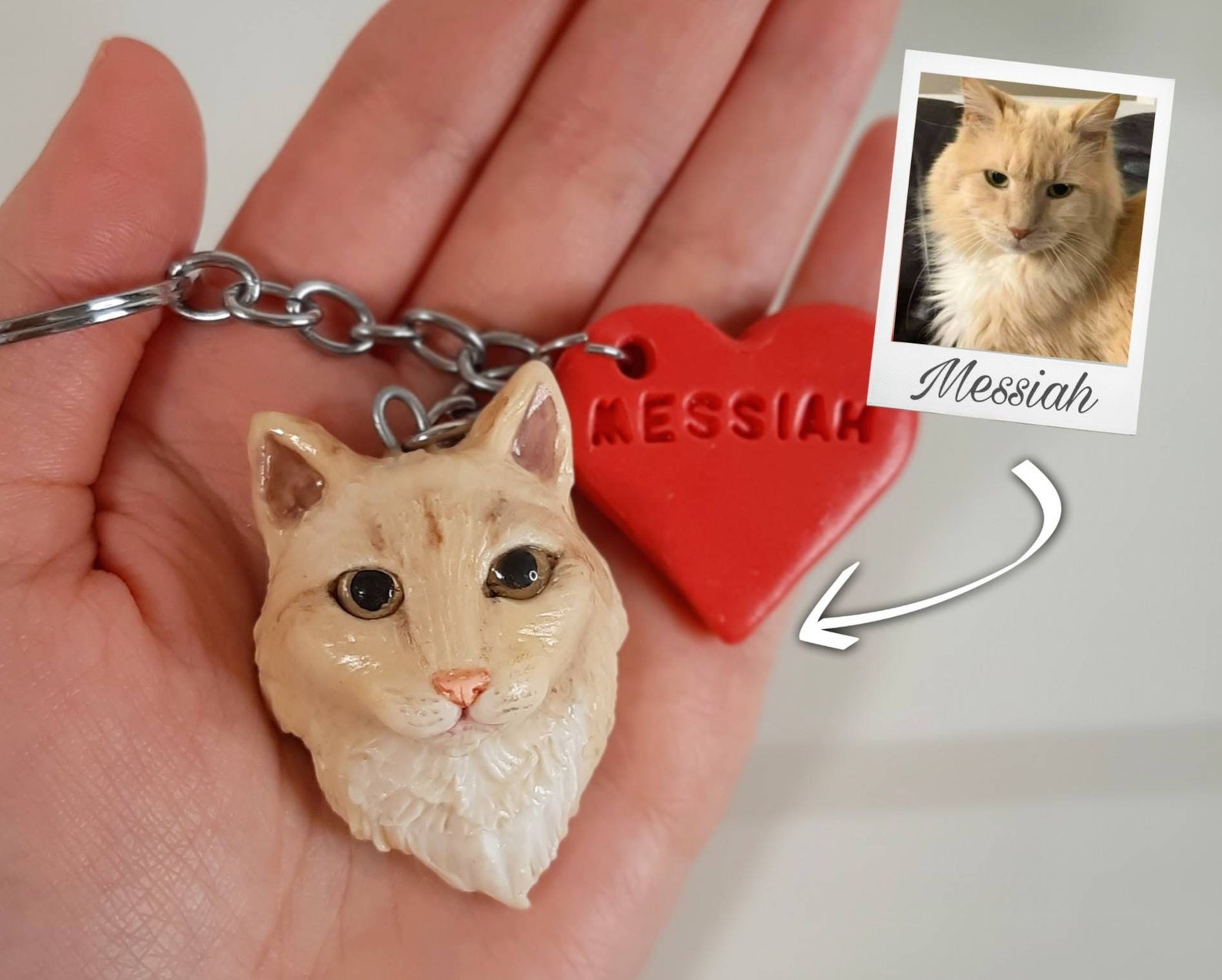 Custom Cat Keychain My Cat Into a Keychain Gifts for Cat Etsy