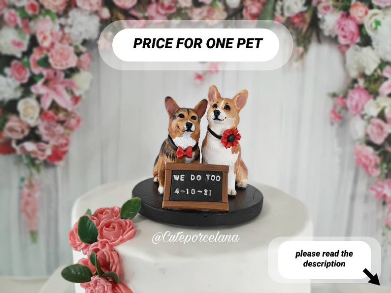 CUSTOM Dog Cake Topper Custom Dog Polymer Clay Pass Away Pet Etsy