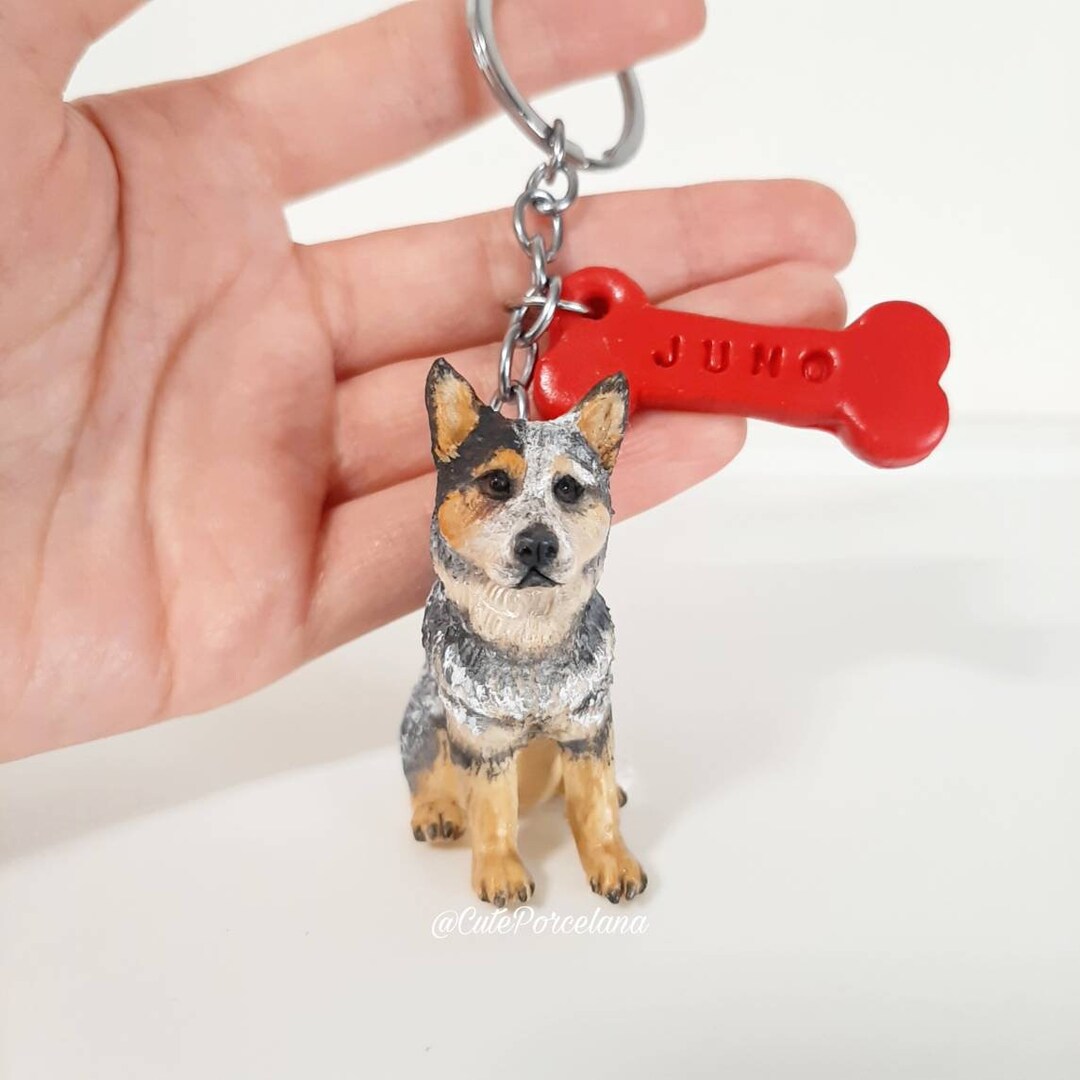 CUSTOM Dog Keychain Pet Memorial Keychain Dog Lover Gift Etsy