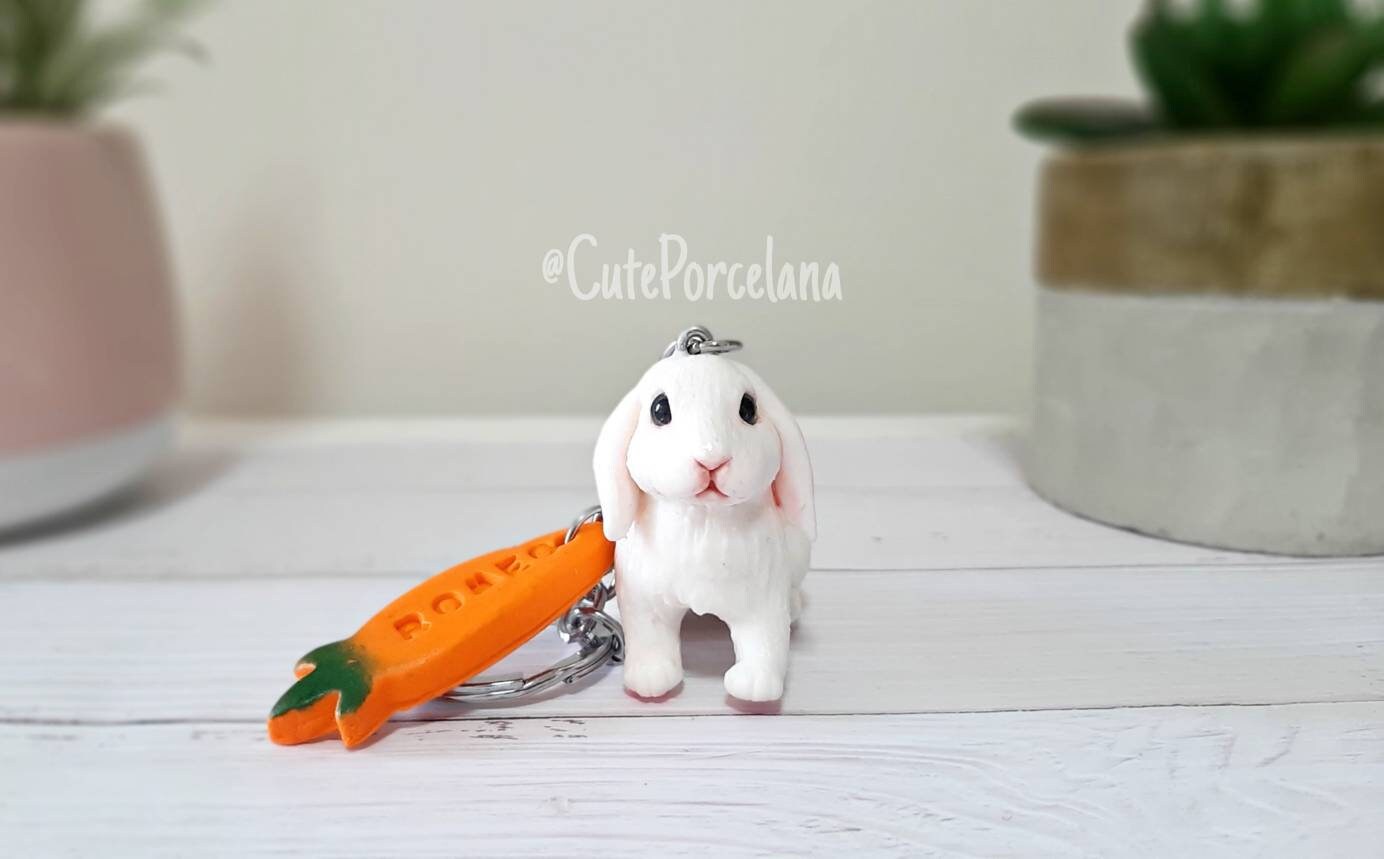 CUSTOM Bunny Keychain Pet Memorial Gifts Gifts for Rabbits Etsy