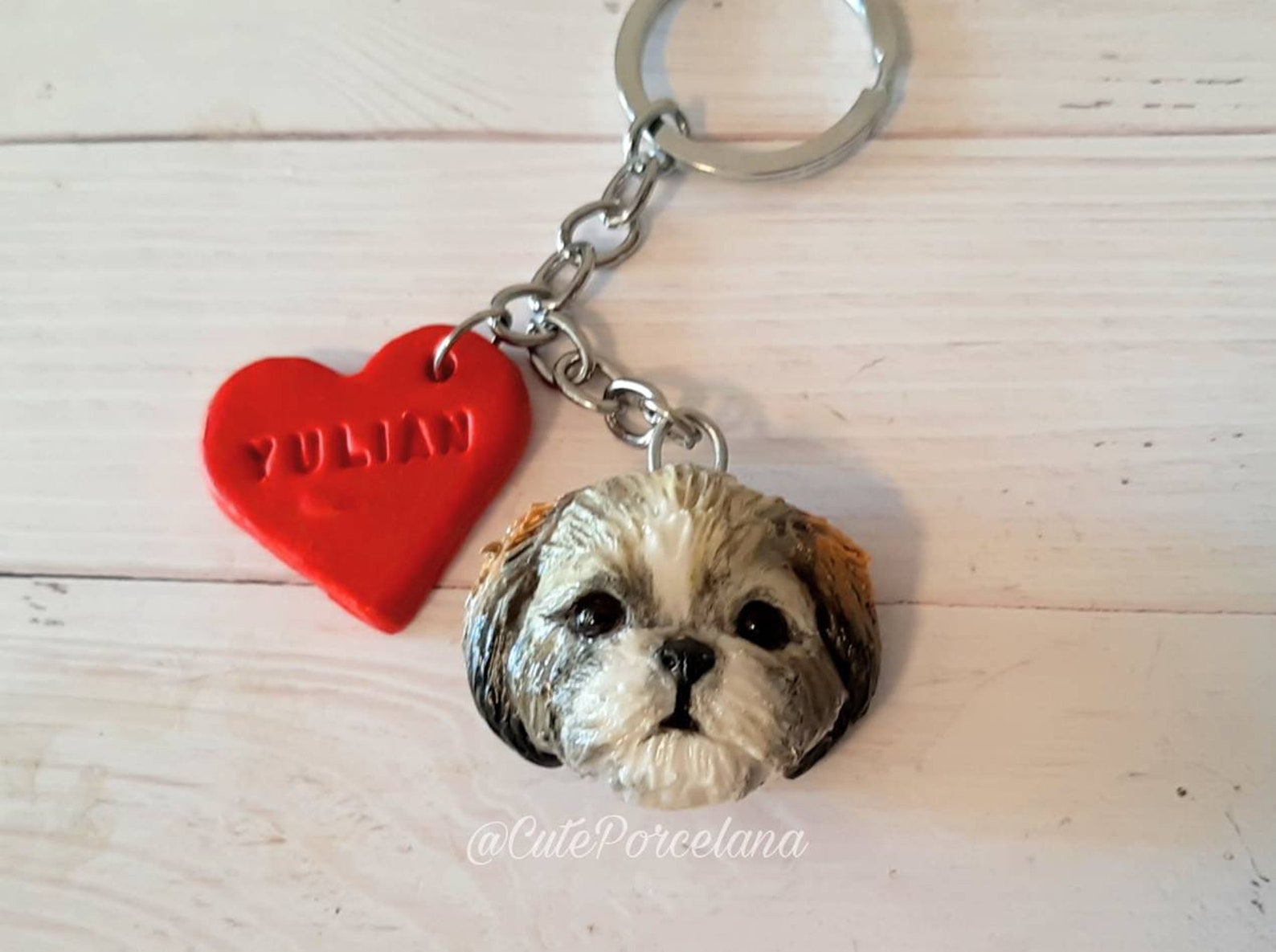 Custom Shih Tzu Keychain Pet Loss Gift for Dog Owner Friend Etsy