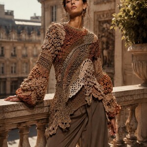 Avant-Garde Crochet Sweater Pattern Guide, Artistic Statement Pullover Tutorial, Modern Handmade Jumper PDF Instructions