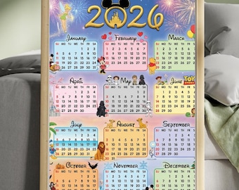 2026 Princess Fairy Tale Calendar | Magical Kids Planner (Digital Download)