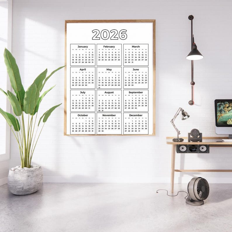 2026 Calendar Printable | Digital Download - Etsy New Zealand