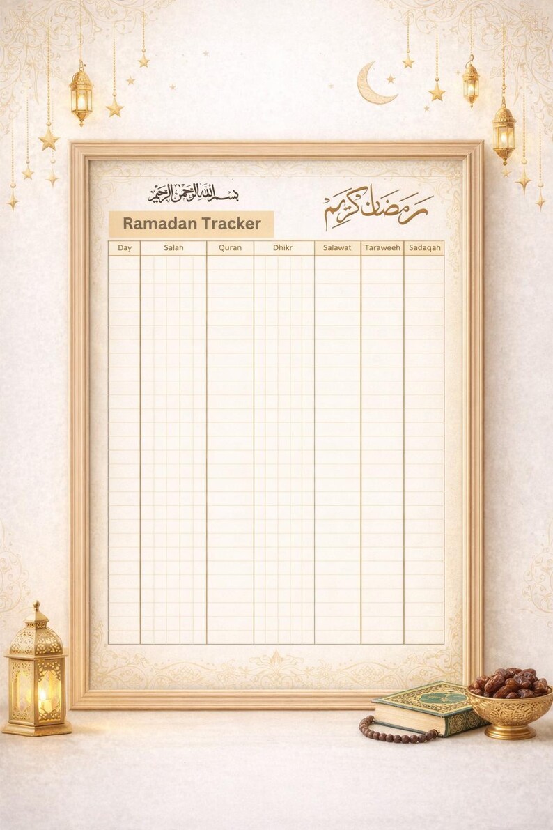 Ramadan 2026 Daily Planner | Printable Ramadan Checklist 2026 | Islamic ...