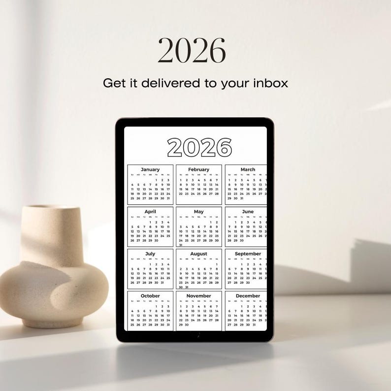 2026 Calendar Printable | Digital Download - Etsy New Zealand