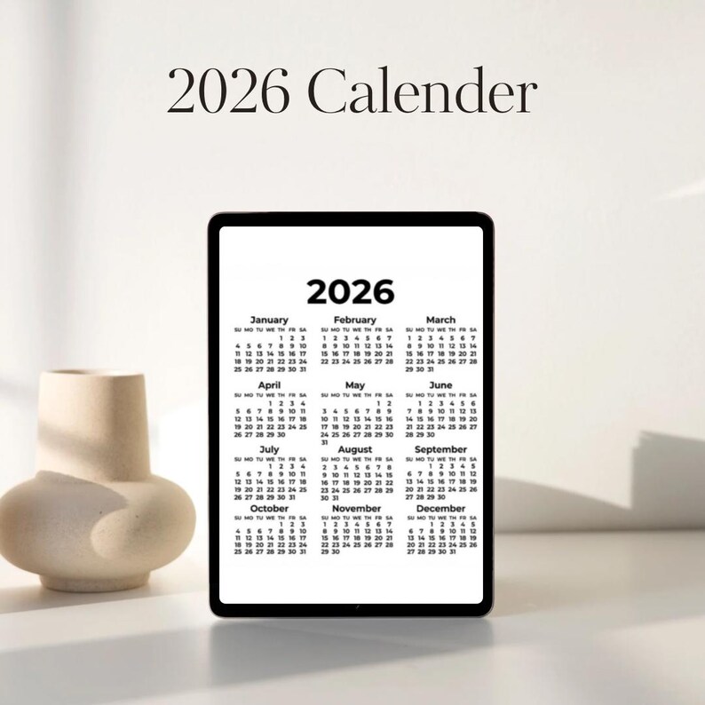 2026 Calendar Printable | Digital Download - Etsy New Zealand