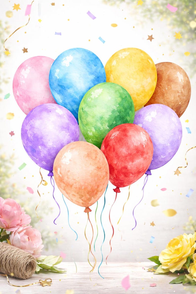 Balloon Clipart Png | Balloon Clipart Bundle Png | 40 Party Balloons ...