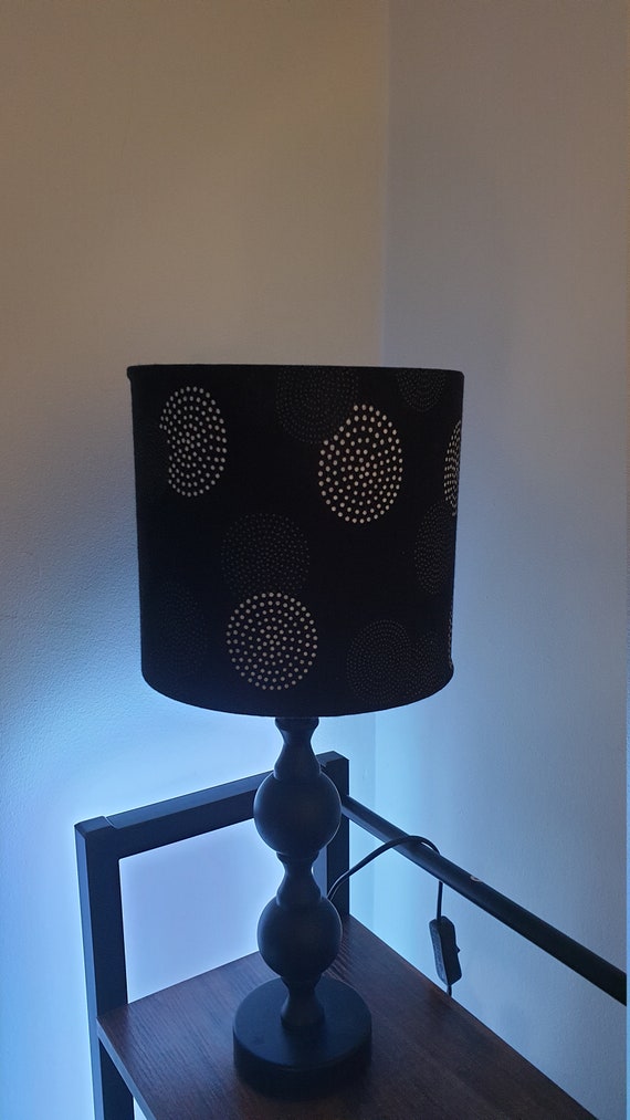 Black and white polka dot lamp shade deals