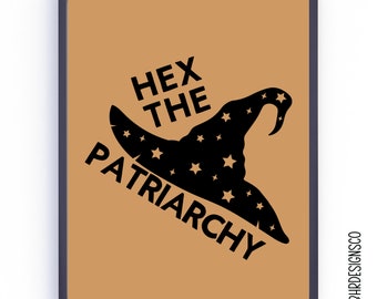 Hex the Patriarchy Printable Halloween Wall Art Gallery - Elevate Your Decor with Spook-tacular Designs | Instant Download