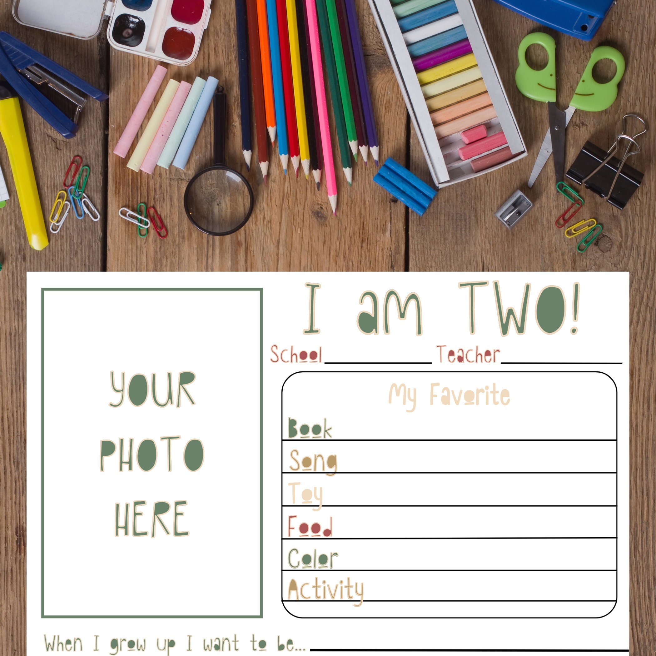 School Memory Box Printable NB - 12th Grade | Adventure Colored | Baby ...
