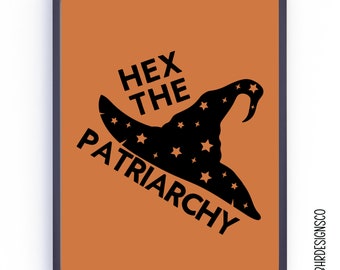 Hex the Patriarchy Printable Halloween Wall Art Gallery - Elevate Your Decor with Spook-tacular Designs | Instant Download