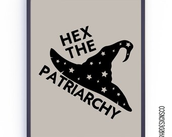 Hex the Patriarchy Printable Halloween Wall Art Gallery - Elevate Your Decor with Spook-tacular Designs | Instant Download
