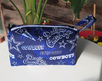 Dallas Cowboys Travel Tote: Handmade Cotton Accessory Bag