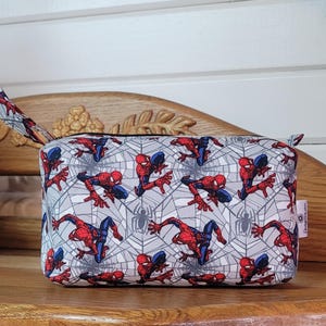 Handmade Spiderman Zipper Pouch: Cotton Makeup, Pen & Pencil Bag