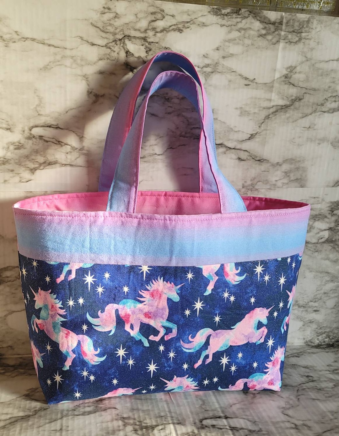 Medium Unicorn Tote Bag/pursetote Bag for Woman Etsy