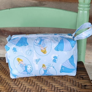 Cinderella Box Pouch Makeup Bag, Handmade Pouch, Pen Bag,pencils Pouch, School supplies Boxy Bag Travel Bag