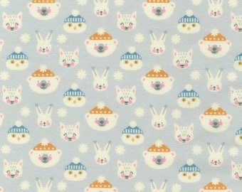 Animals Dove on Flannel- Robert Kaufman Flannel Bunnies, Bears, foxes, owls