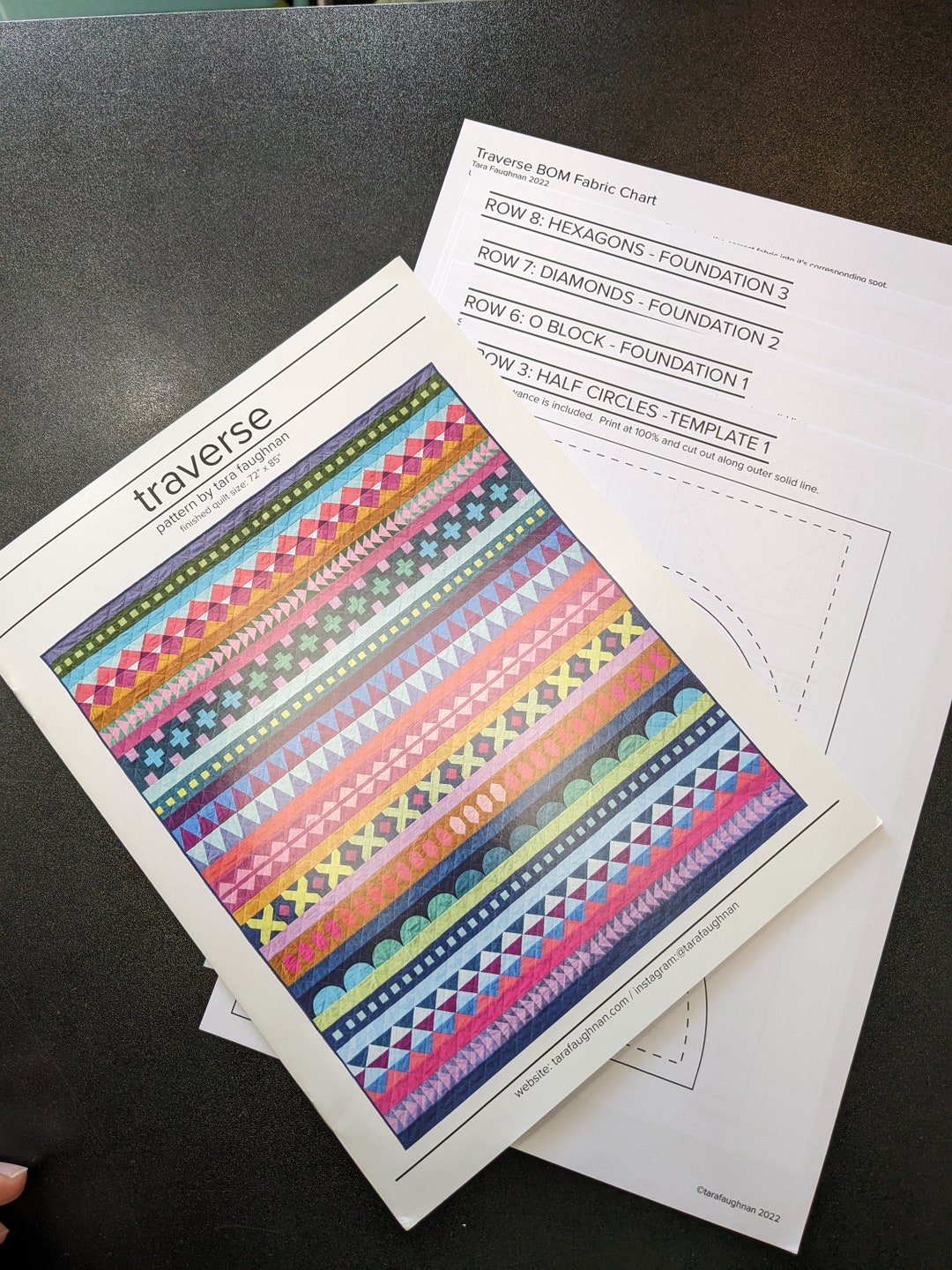 Traverse Quilt Pattern by Tara Faugnan Pattern Etsy